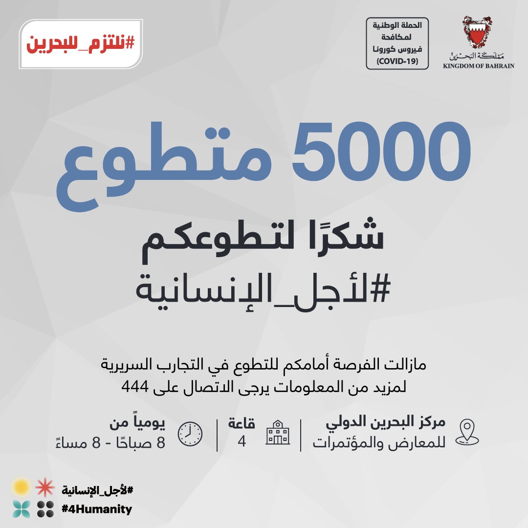 وزارة الصحة: تجاوز عدد المتطوعين في التجارب السريرية الثالثة للقاح كورونا أكثر من 5000 متطوع